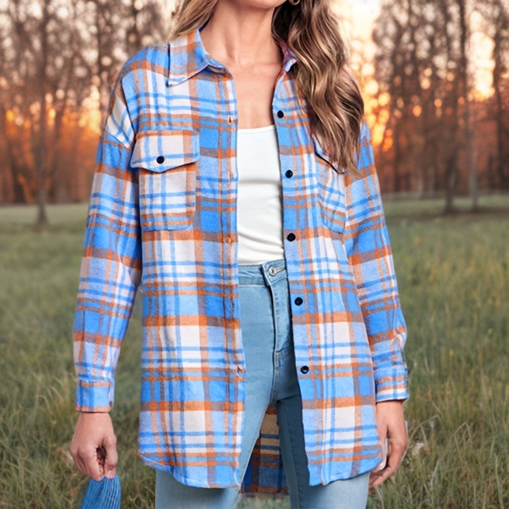 NWT, Plaid, Shacket XXL long sleeve button down perfect for fall